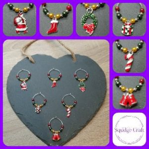 Christmas Wine Glass Charms