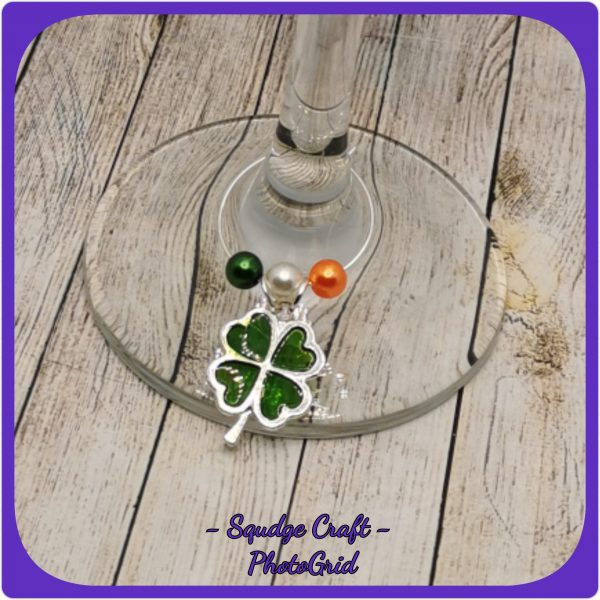 4 Leaf clover Wine Charms - Image 4
