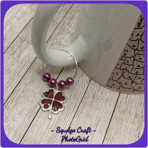 4 Leaf clover Wine Charms - Image 5