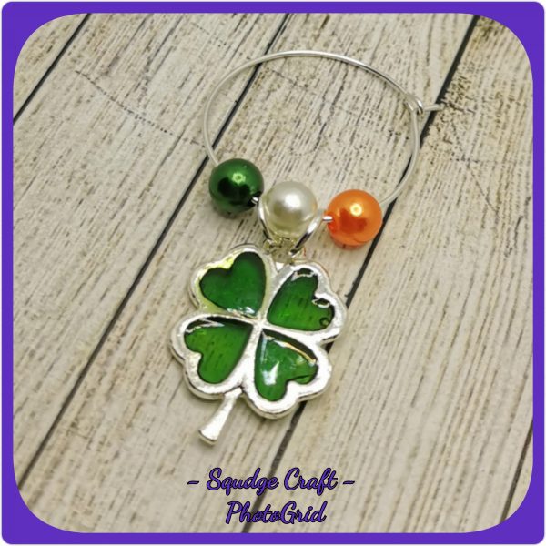 4 Leaf clover Wine Charms - Image 7