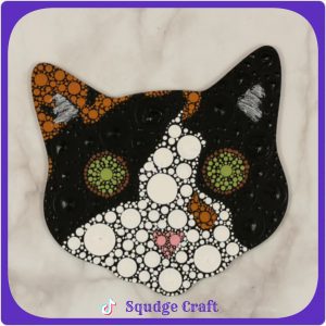 Cat Portrait Dot Art