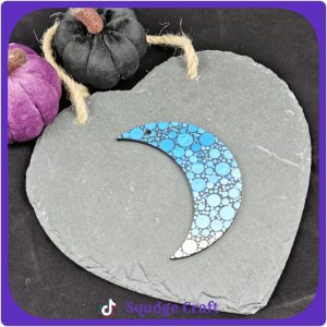 Crescent Moon Dot Art