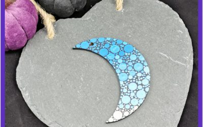 Crescent Moon Dot Art