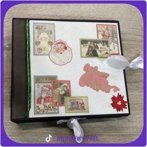 Vintage Christmas Village 8x8 Photo Album