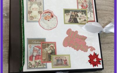 Vintage Christmas Village 8×8 Photo Album